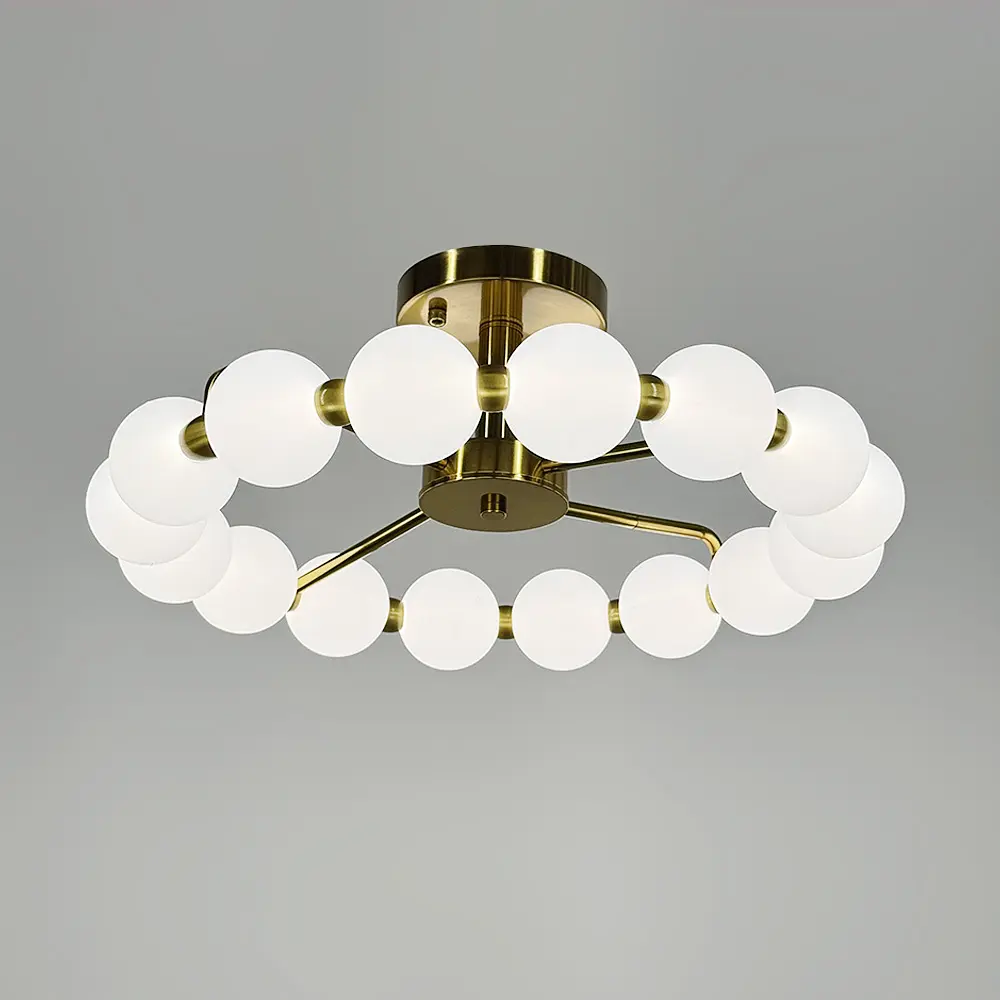 Потолочная люстра в виде кольца из полимерных шариков Ø 50 см Ст. 993-510 AB | Line F - фото 2