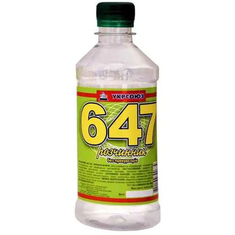 Розчинник 647 УКРСОЮЗ 0,45л 0,34кг б/п