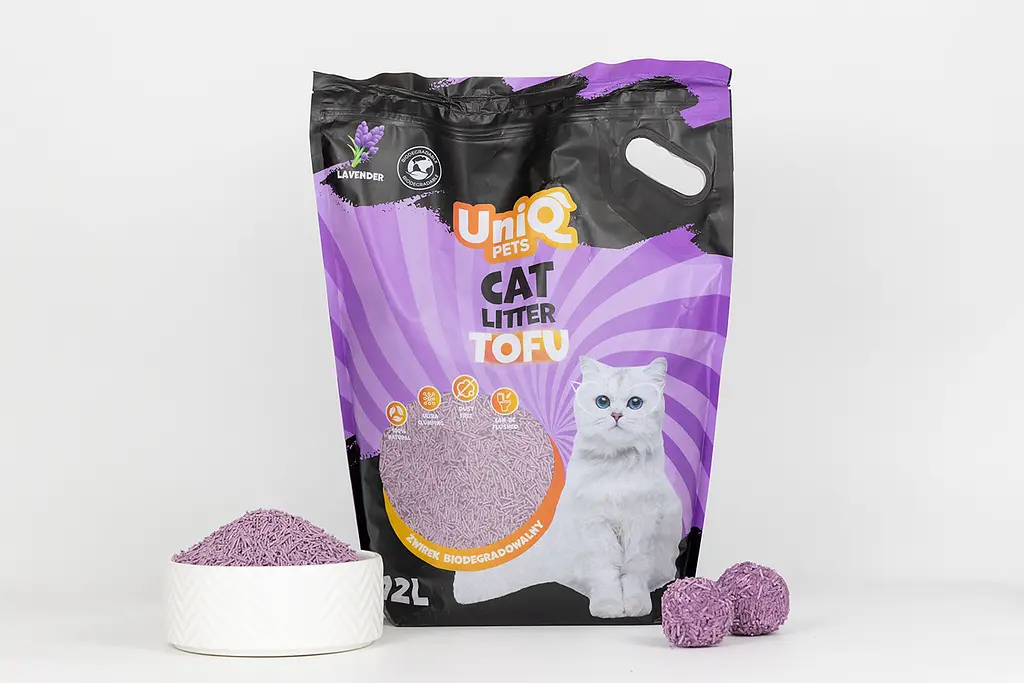 Біорозкладний наповнювач для котячих туалетів UniQ PETS Cat Litter Tofu Lavender 5 кг - фото 2
