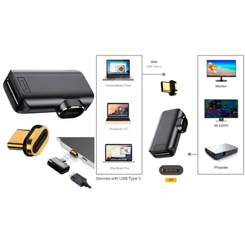 Перехідник USB-C to DisplayPort 8K60Hz PowerPlant (CA914265) - фото 2