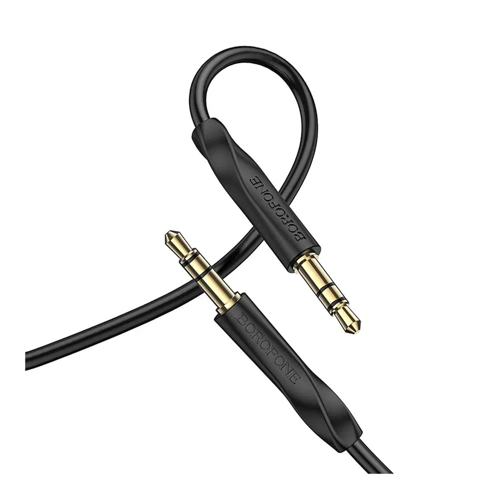 Аудіо кабель Borofone BL16 Clear sound AUX 3.5мм male – AUX 3.5мм male Black (34366_3340080) - фото 3