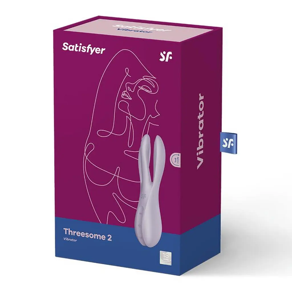 Вибратор Satisfyer Threesome 2 14 см фиолетовый - фото 5
