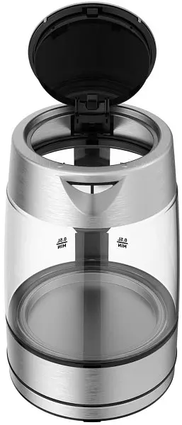 Электрочайник Tefal Glass Kettle 1.7 л стекло с подсветкой серебристо-черный kuh0015362 - фото 4