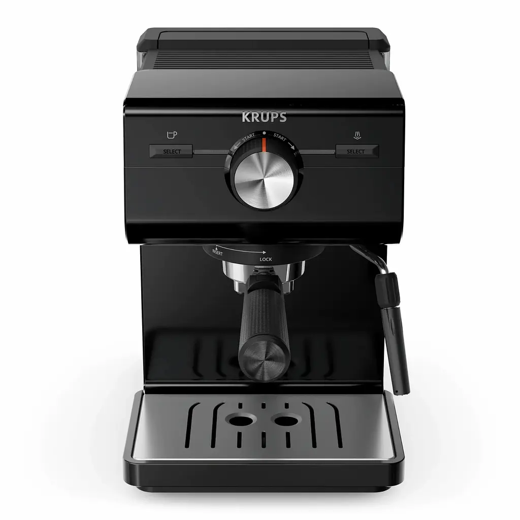 Кавоварка ріжкова Authentic C50 2л, мелена, ручний капучинатор, 15 бар, чорний Krups kuh0015268