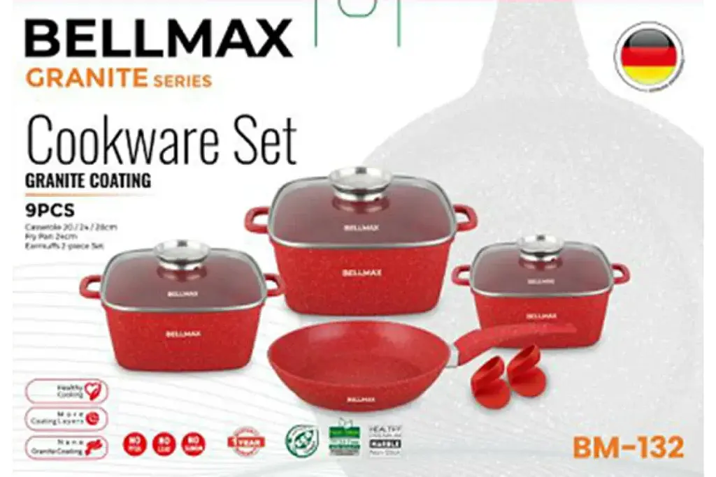 Набір посуду Cookware Set BM-132 RED - фото 2
