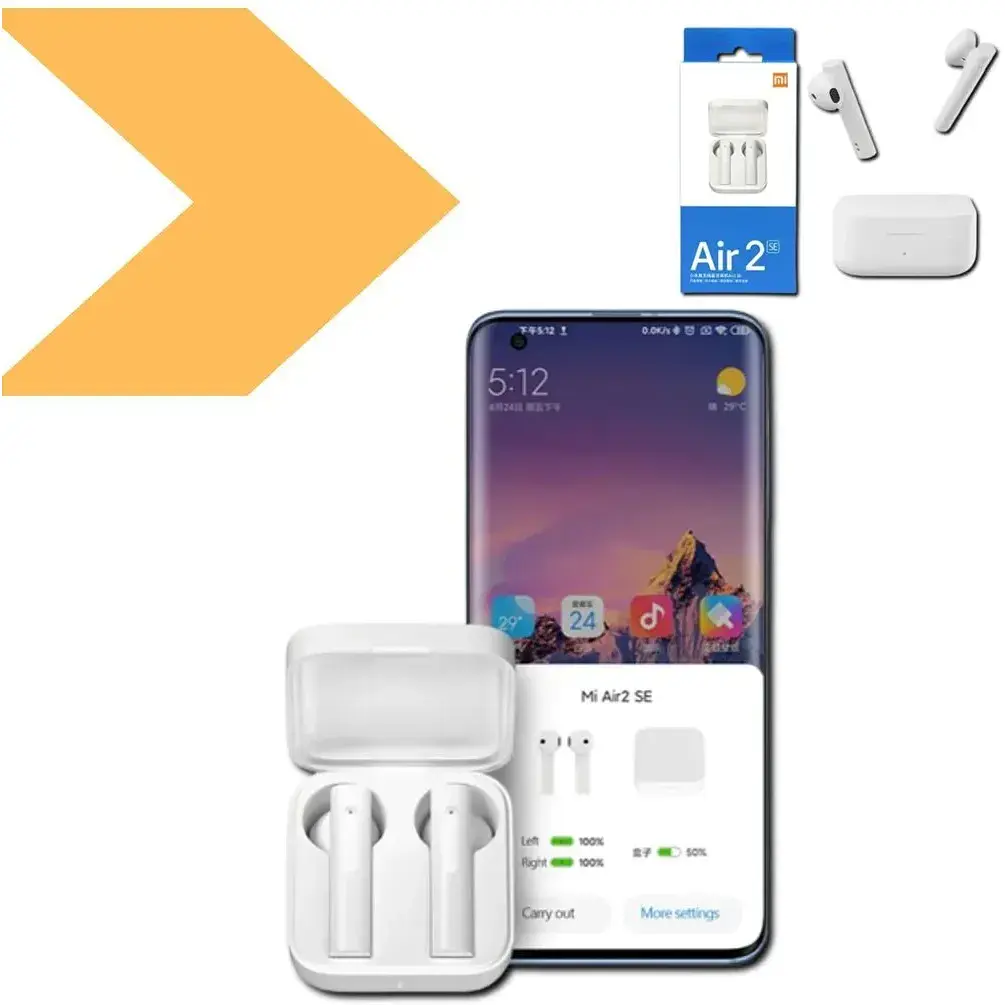 Бездротова стерео гарнітура Xiaomi Air 2 TWS з чистим звуком (23759-01_669) - фото 8