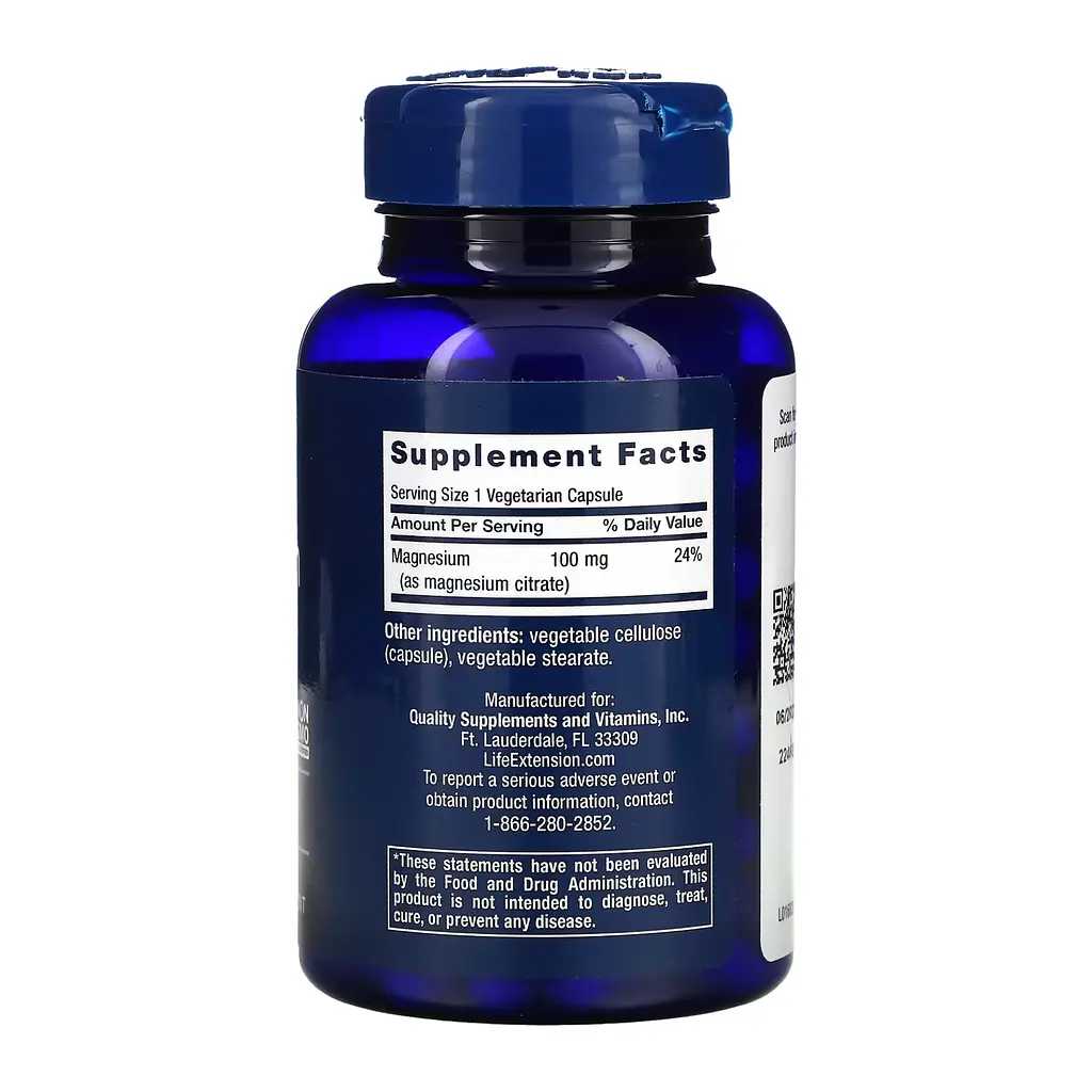Магній цитрат 100 мг Magnesium (Citrate) 100 mg - 100 vcaps - фото 2