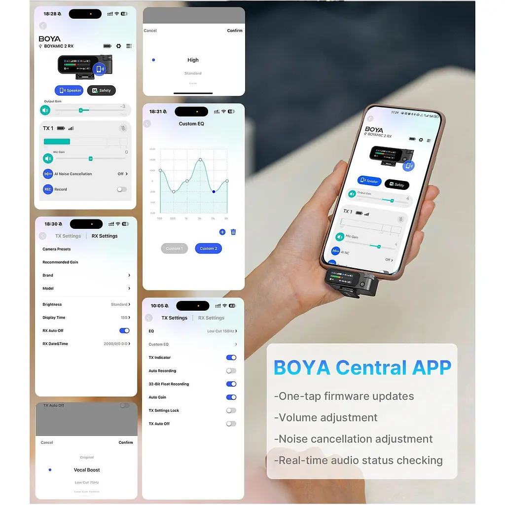Мікрофонна радіосистема Boya BOYAMIC 2 Type-C with 2 TX + 1 RX + Charging Case [153345] - фото 11