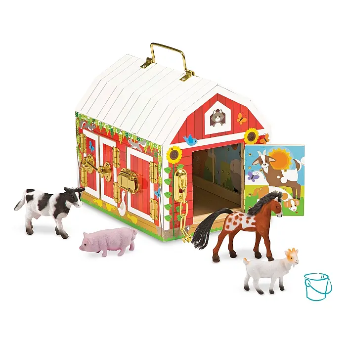 Будиночок-сарай Melissa&Doug із засувками і тваринами (MD2564) - фото 2