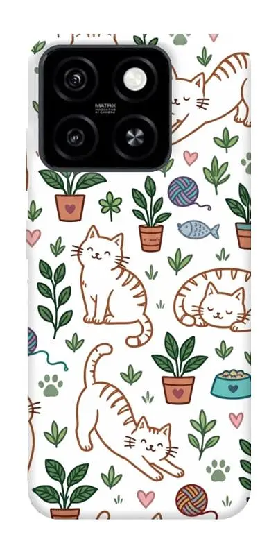 TPU чохол Demsky Cats pattern для ZTE Blade A55 4G