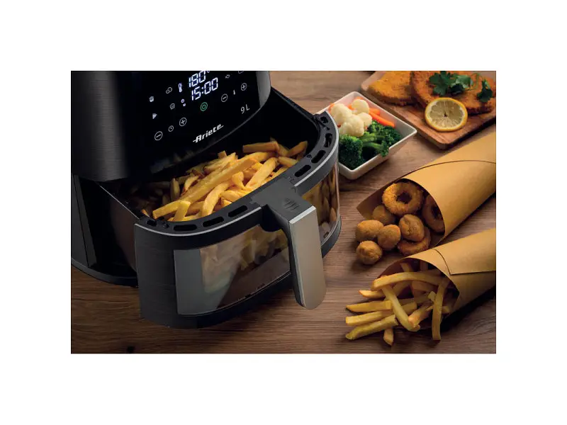 Мультипіч (аерофритюрниця) Ariete ad aria 9L con vetro Nero 4630/00 - фото 6