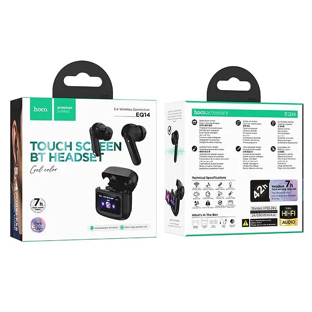 Беспроводные наушники HOCO EQ14 Bluetooth 5.4 500 mAh Черные - фото 8