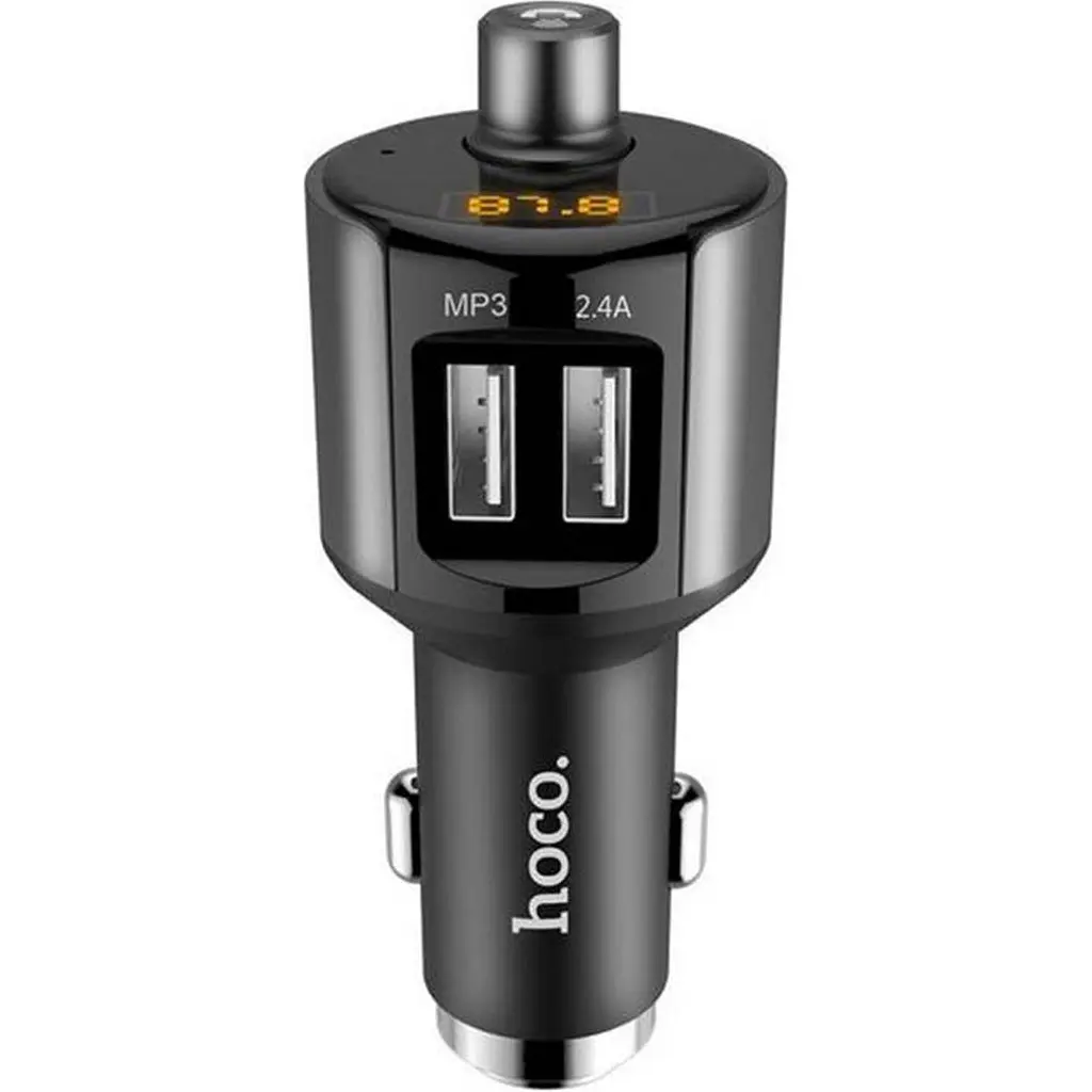 FM-трансмітер Hoco E19 Smart Metal Grey [116005] - фото 5