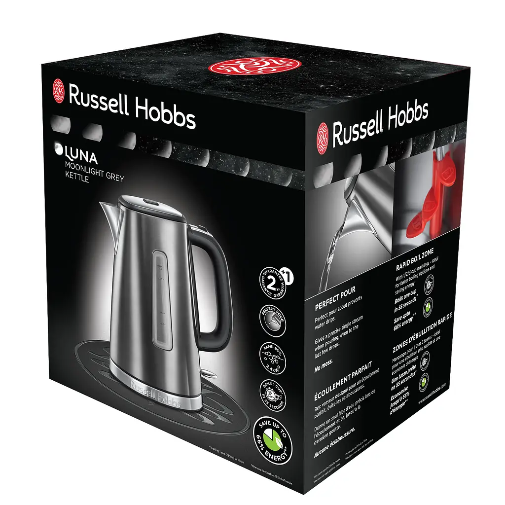 Электрочайник Russell Hobbs 23211-70 Luna Moonlight Grey - фото 5