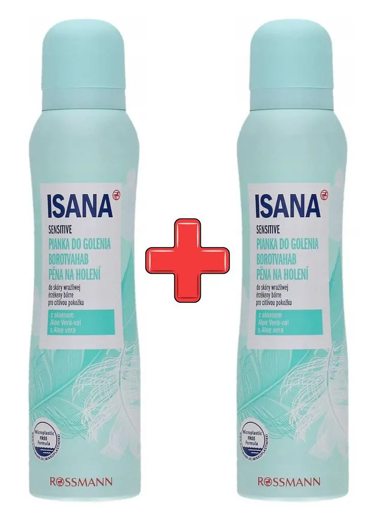 Набір пінок для гоління Isana Sensitive Aloe Vera 150 мл х 2 шт