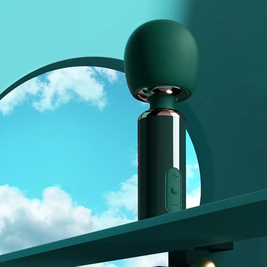 Вібромасажер Qingnan No.5 Powerful Mini Wand 18.3 см зелений - фото 2