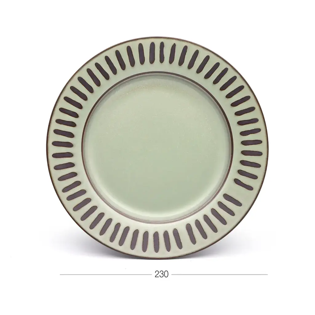 Тарелка обеденная МВМ My Home 23 см оливковая (KP-40 OLIVE) - фото 3