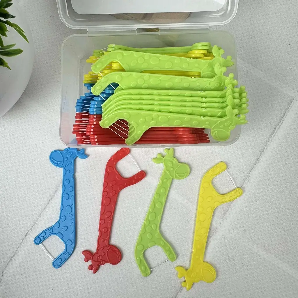 Дитячий флос на тримачі Healthy Smile Kids, 40 шт, для очищення міжзубних проміжків - фото 2