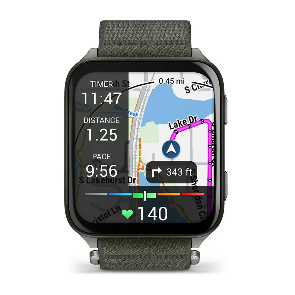 Смарт-годинник Garmin Venu X1 Moss з хакі нейлоновим ремінцем ComfortFit - фото 2