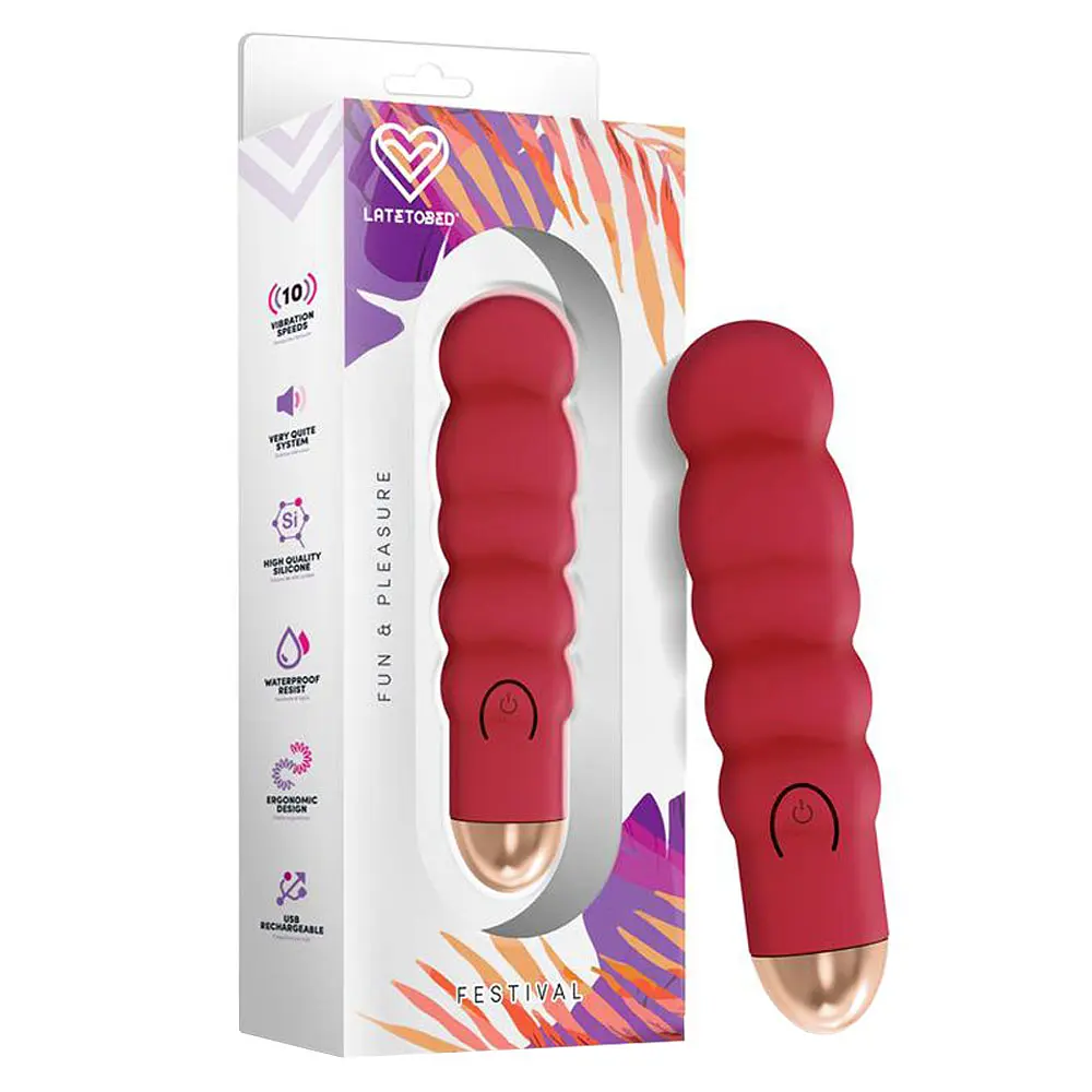 Вибратор Festival Ewon 13 см (красный) - фото 7