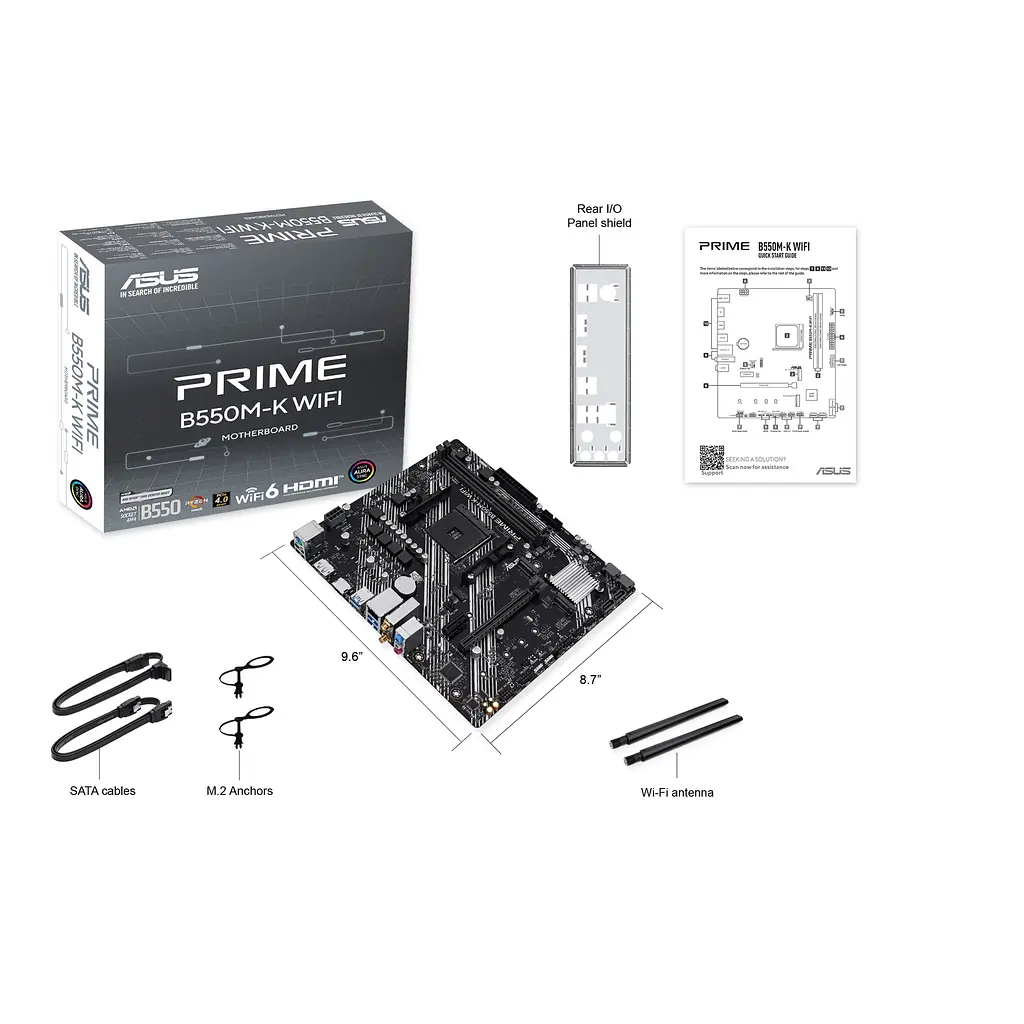 Материнська плата Asus Prime B550M-K WiFi Socket AM4 - фото 9