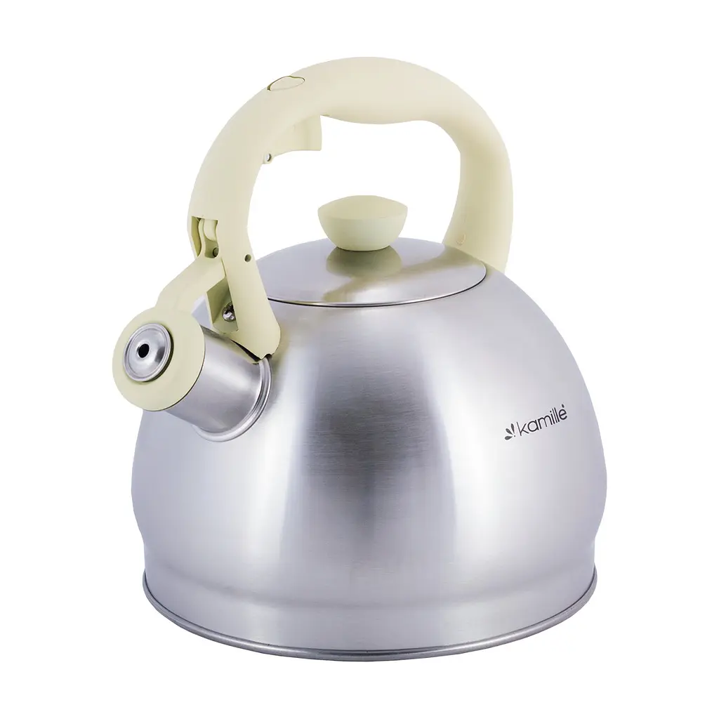 Чайник зі свистком Kamille KM-0693BG 2 л бежевий