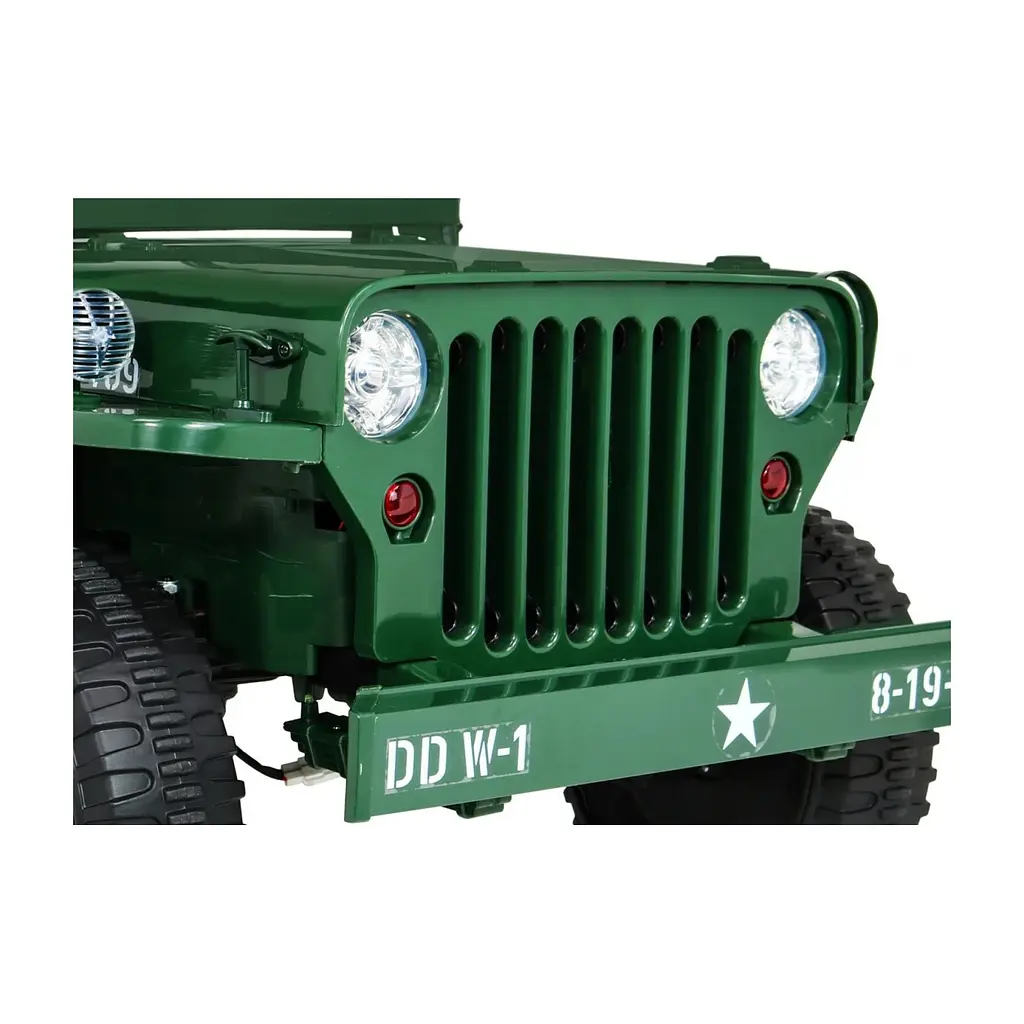 Электроавтомобиль военный Ramiz Retro Strong MP3 LED 24 В, зеленый (PA.JH-101.24V.ZIE) - фото 14