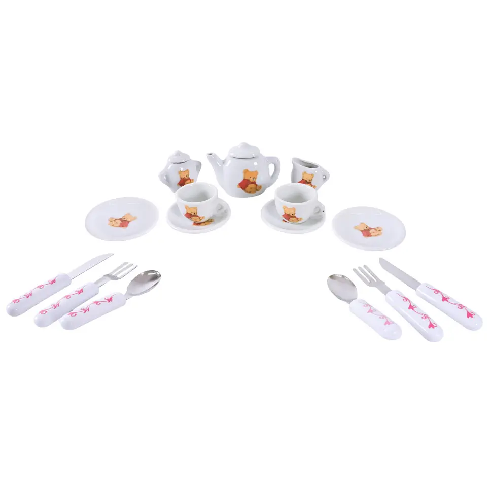 Дитячий набір посуду Bambi Tea set 868-E6-4 порцеляна, 17 предметів - фото 2