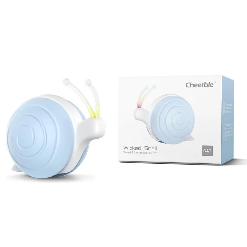 Інтерактивна іграшка для котів Cheerble Wicked Snail CWJ02 (Блакитний) - фото 6