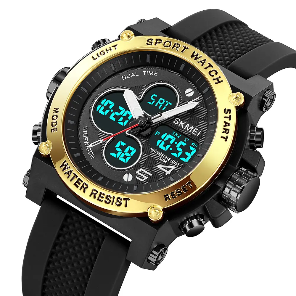 Наручний годинник чоловічий 2065BKGD Black-Gold Skmei acs0030339 - фото 2
