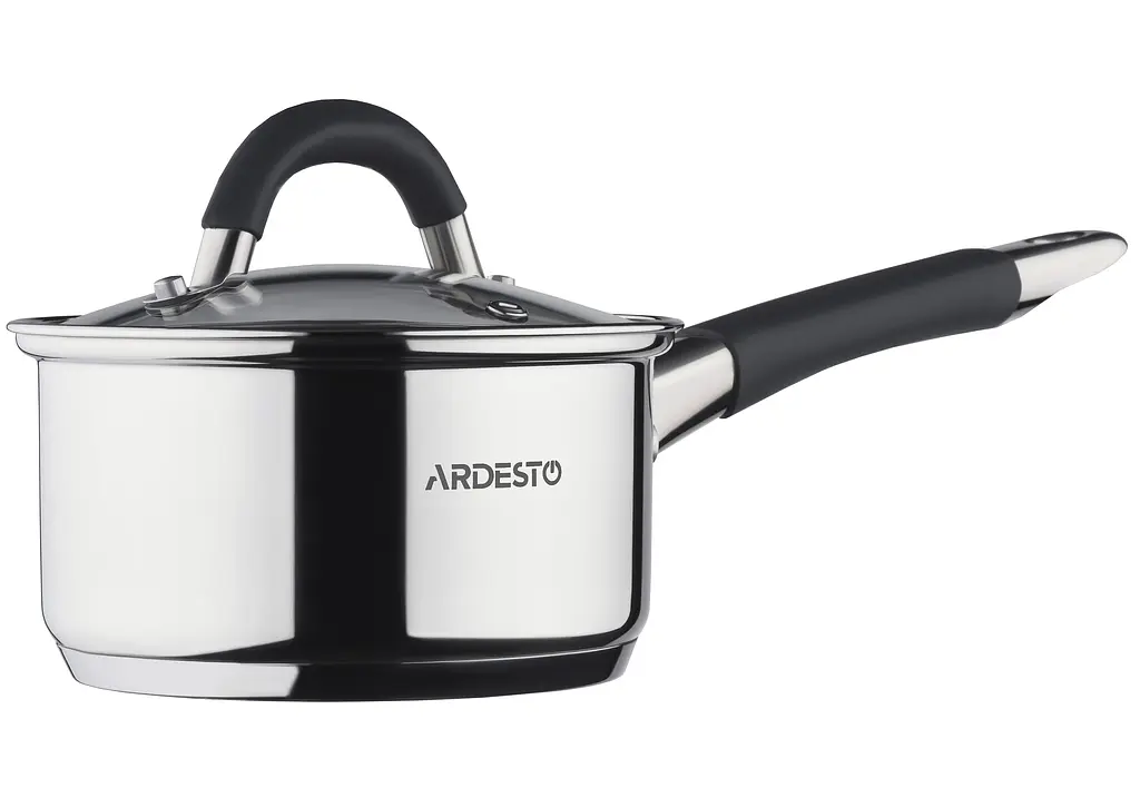 Ківш Ardesto Gemini Salernoзі скляною кришкою 0.8 л (AR1908SS) - фото 2