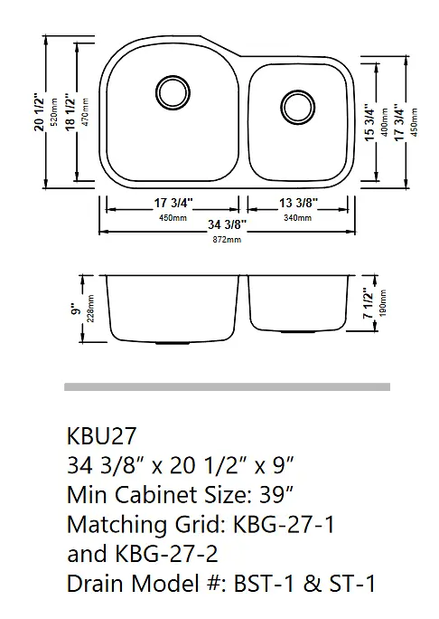 Кухонная мойка двойная Kraus Premier KBU27, Нержавеющая сталь - фото 4