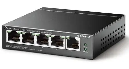 Комутатор TP-LINK TL-SF1005LP, 5x10/100 Mb/s, автоматичне визначення/AUTO MDI/MDIX, металевий корпус, керований - фото 2