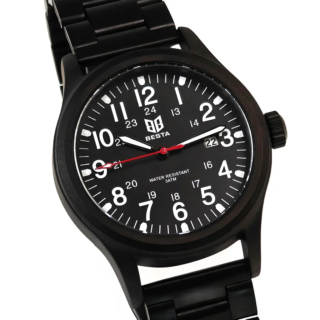 Годинник Besta Command Black Metal, 2 ремінця - фото 2