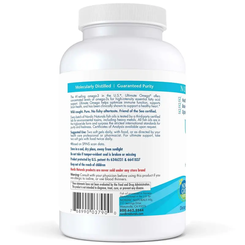 Жирні кислоти Nordic Naturals Ultimate Omega 180 капсул - фото 3