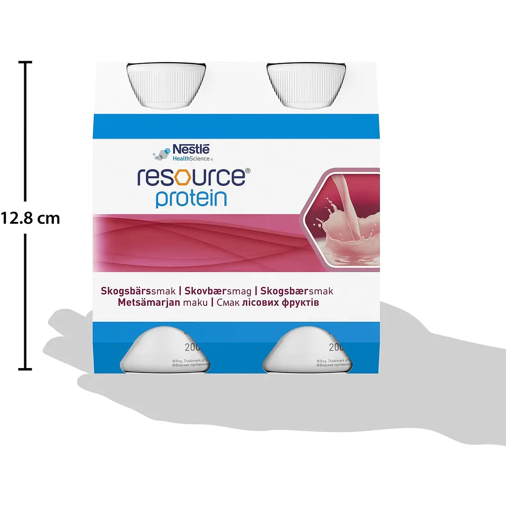 Готова молочна суміш Nestle Resource Protein Ресурс Протеїн, зі смаком лісових фруктів, 800 мл (4 шт. по 200 мл) - фото 11