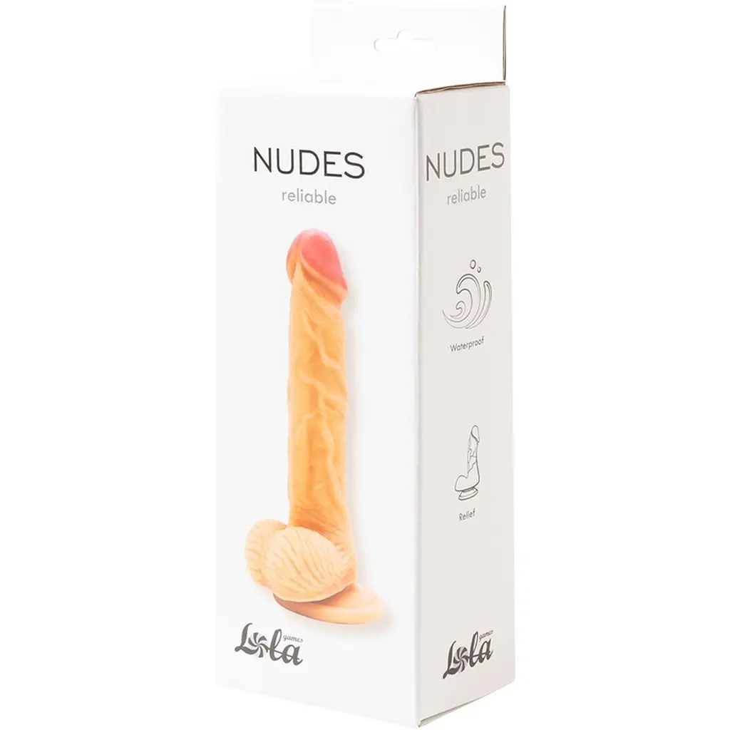 Фалоімітатор Lola Games Nudes Reliable, 18.9 см (тілесний) - фото 3