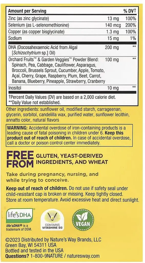 Комплекс для здоров'я матері та дитини Nature's Way Alive! Premium Prenatal, 60 капсул - фото 4
