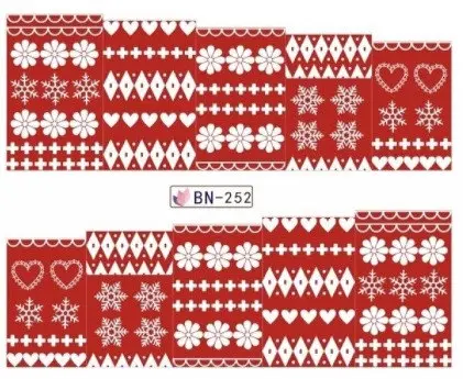 Наклейки на нігті на новий рік - розмір стікера 6 x 5 см