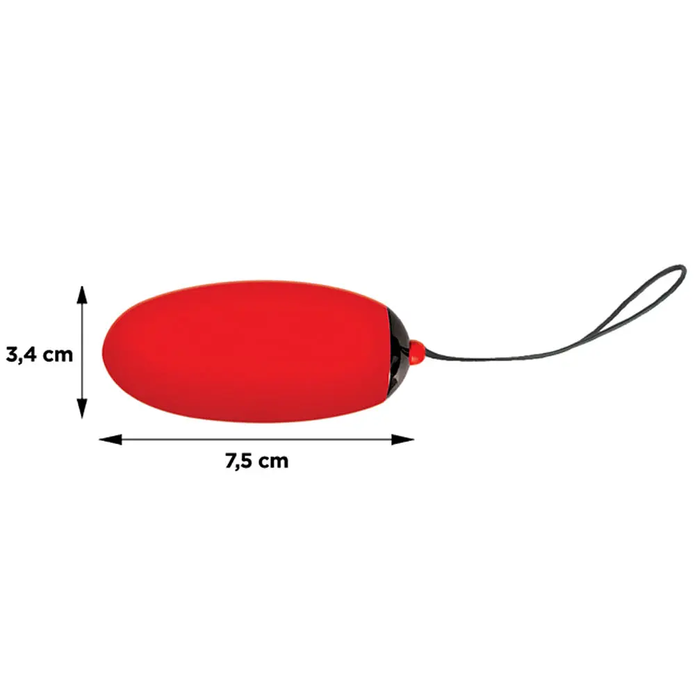 Віброяйце Clara Morgane Pro Secret Egg 7.5 см червоний - фото 4