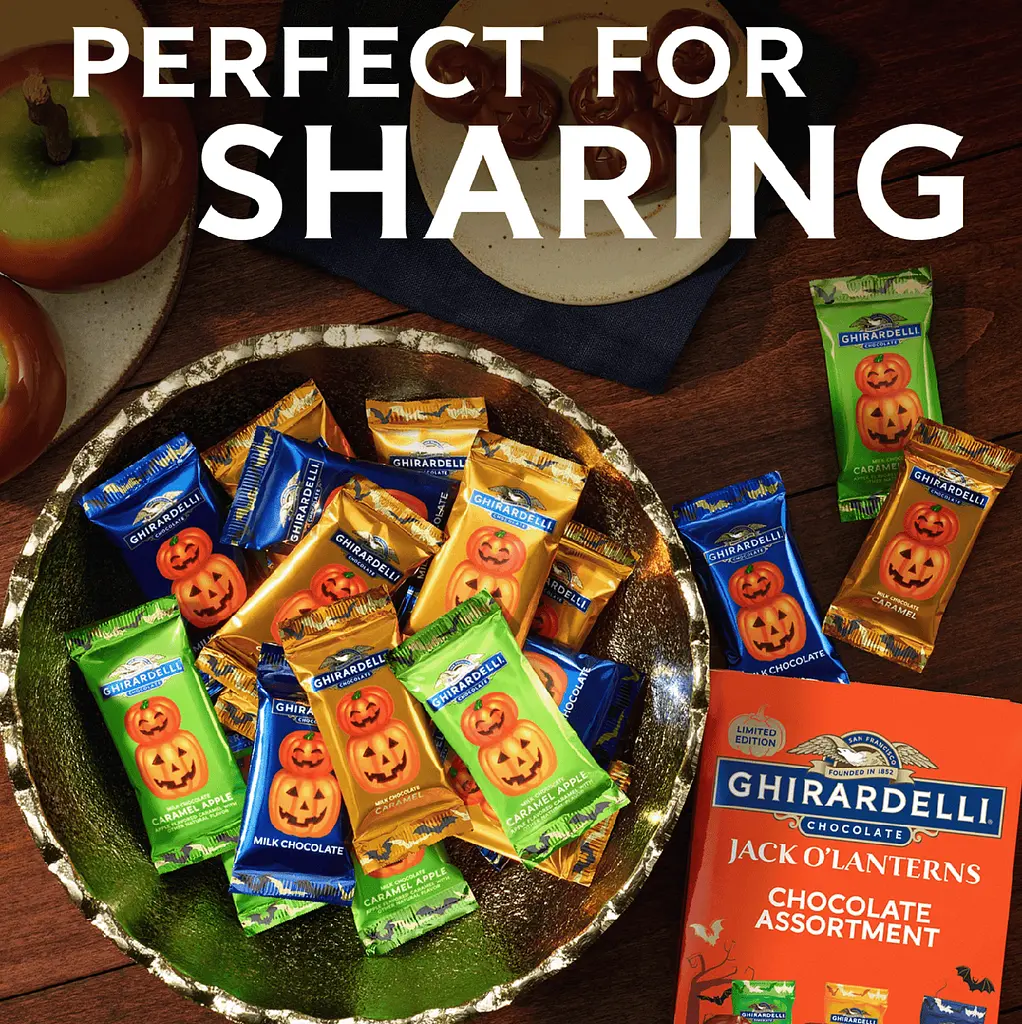 Шоколадні цукерки Ghirardelli Jack O' Lanterns Chocolate Assortment 118г - фото 6