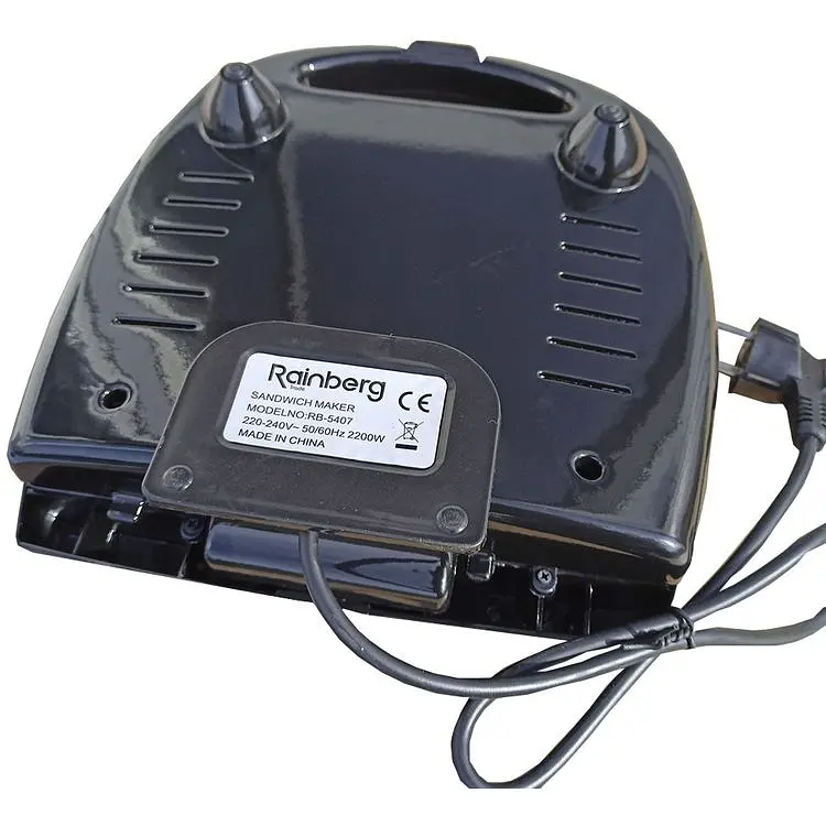 Гриль-сэндвичница Rainberg RB-5407 электрическая защита от перегрева мощностью 2200W (955_84512) - фото 2