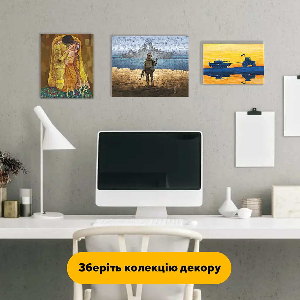Пазл деревяний Рускій ваєнний карабль, А4, Деревяна коробка 100 елементів - фото 6