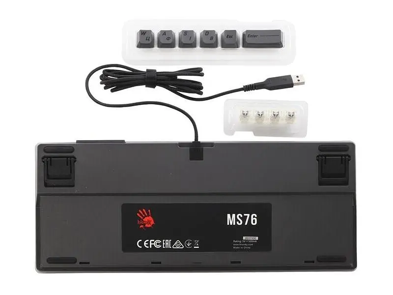 Клавіатура A4Tech Bloody MS76 Iron Grey - фото 6