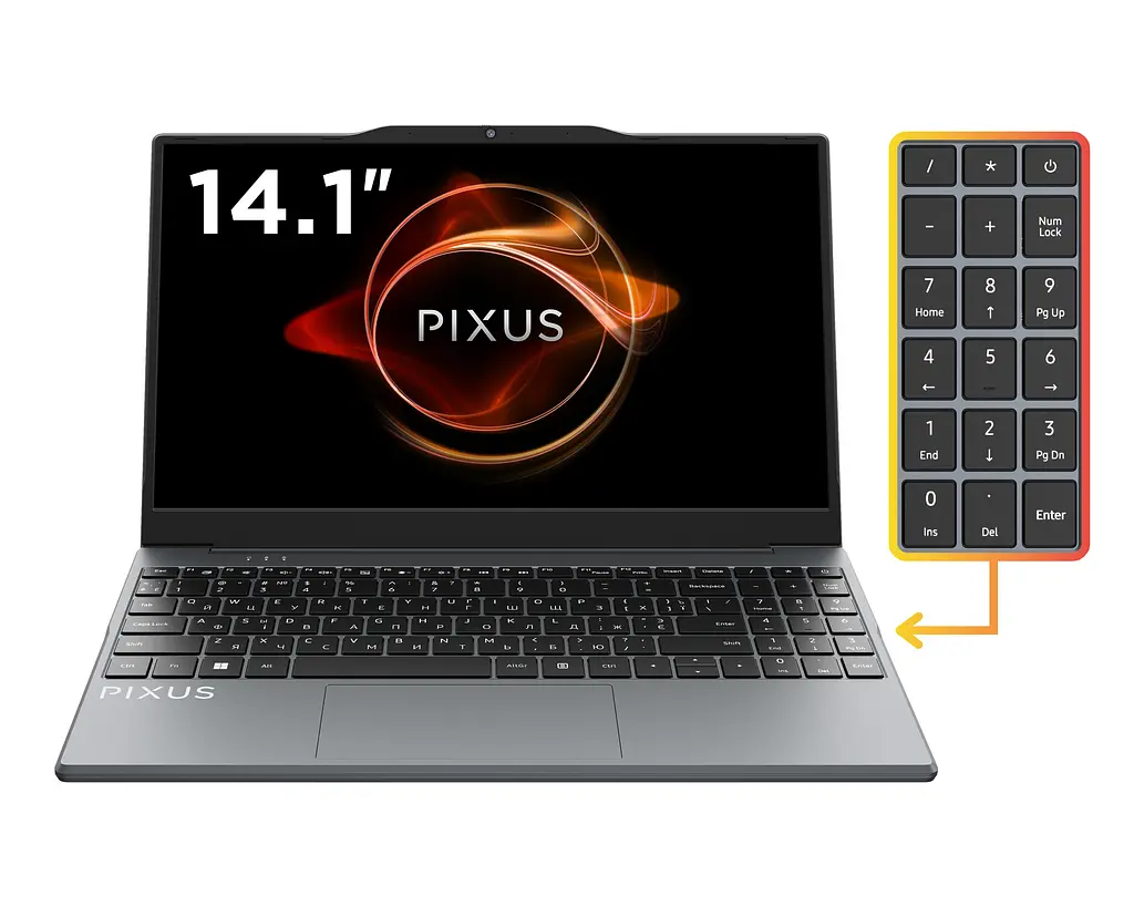 Ноутбук Pixus Bit Lite 14.1 Intel N5095 8/256 GB Windows 11 Home - фото 3