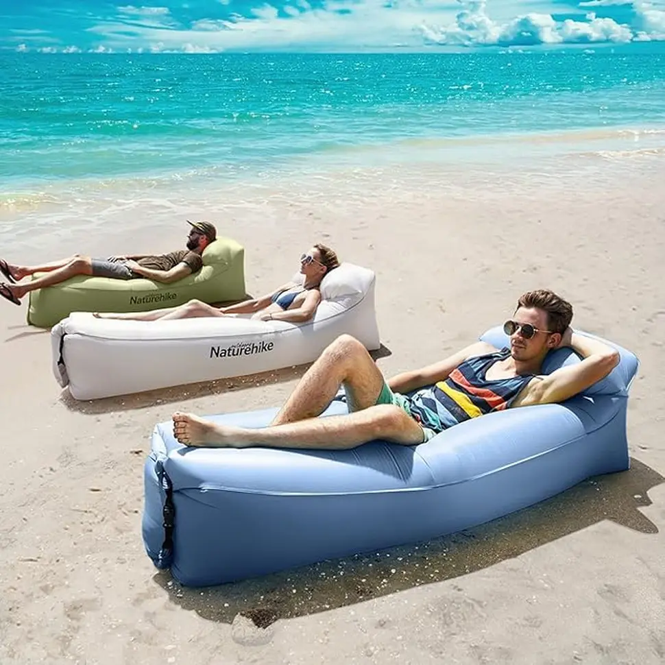 Ламзак с подголовником Naturehike NH20FCD06 (Голубой) - фото 5