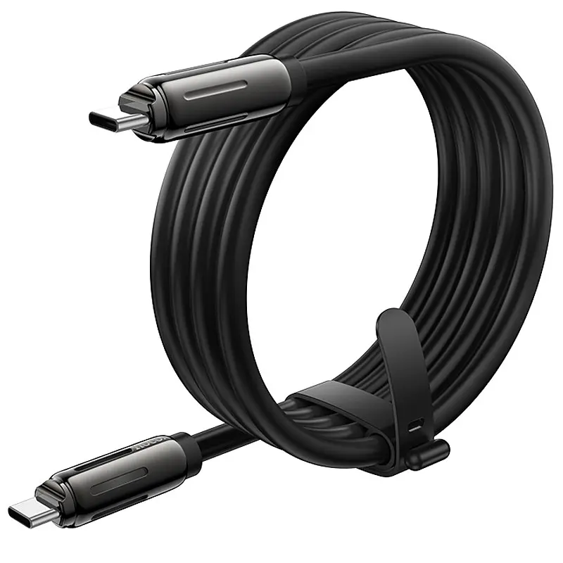 Дата кабель Hoco U136 Prize Type-C to Type-C 60W (1.2m) Black - фото 3