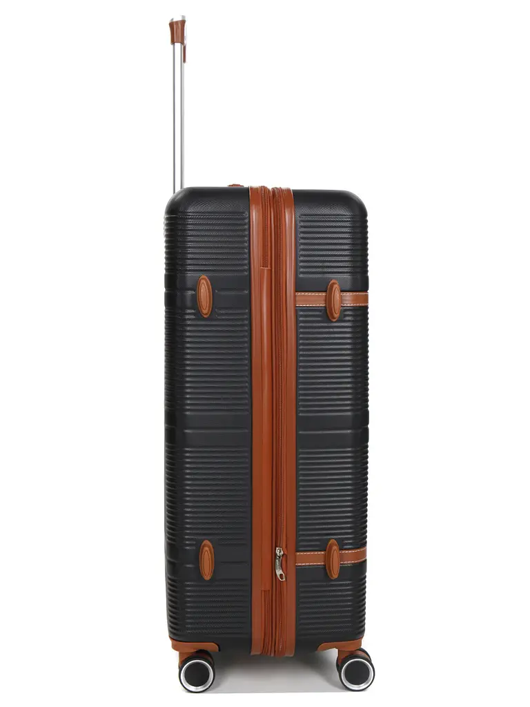 Валіза велика L ABS-пластик Worldline Airtex 629 76×52×30см 110л Чорний - фото 8