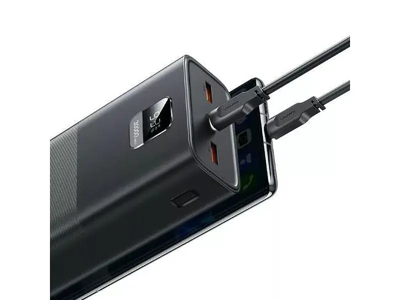 Зовнішній акумулятор (Power Bank) USAMS US-CD185 PB68 30000mAh 65W Black (ATXLOGTC01) - фото 3