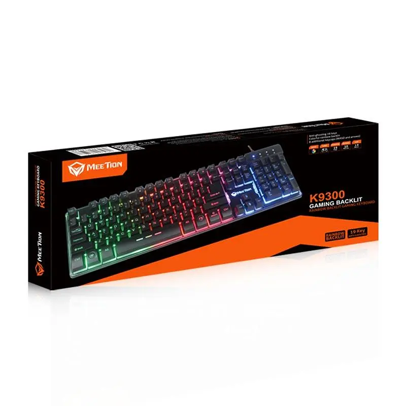 Клавіатура Meetion USB wired Backlit gaming keyboard MT-K9300 (ukrainian version) - фото 2